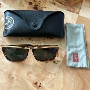 RAY-BAN RB2319 Olympian I Striped Havana Frame Green Lens